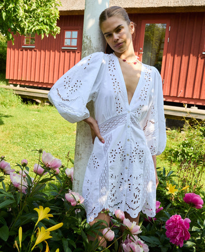 Sissel Edelbo - Kort Kjole - Ecru - Mila Short Dress