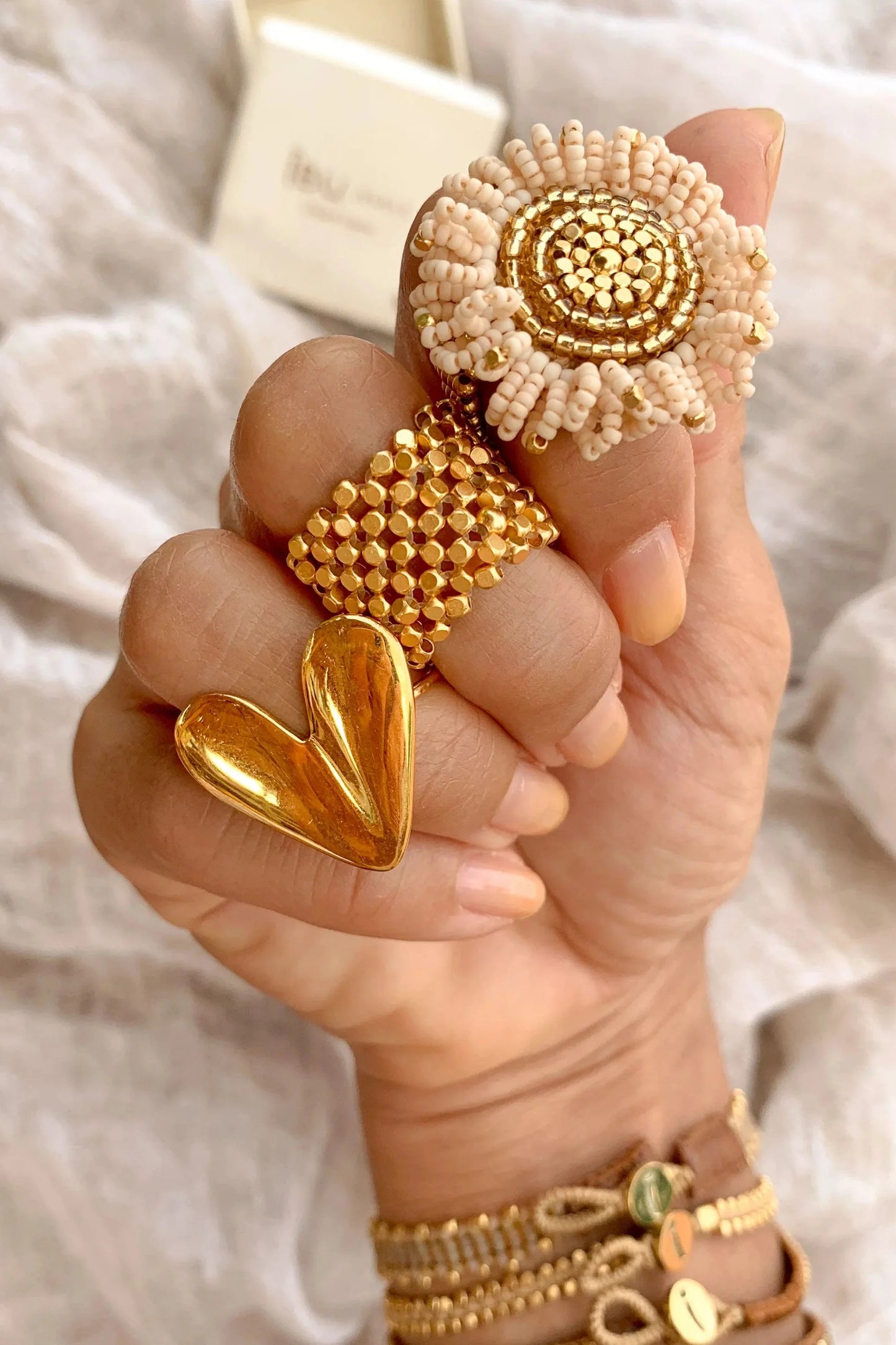 IBU Jewels - Ring - Guld - Ring Mesh