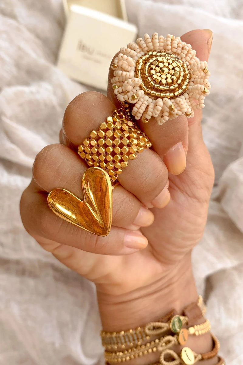 IBU Jewels - Ring - Guld - Ring Mesh