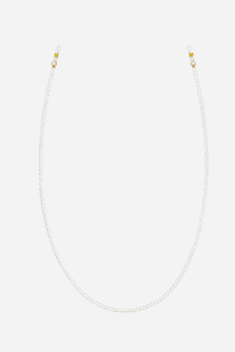 Andcopenhagen Basic - Solbrillekæde - White pearl - Nina