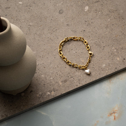 Nine - Heart pearl Bracelet