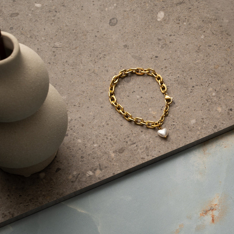 Nine - Heart pearl Bracelet