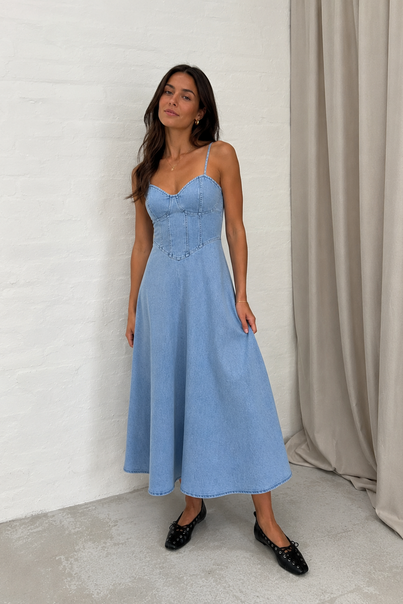 The Collection - Kjole - Denim blue - Nora
