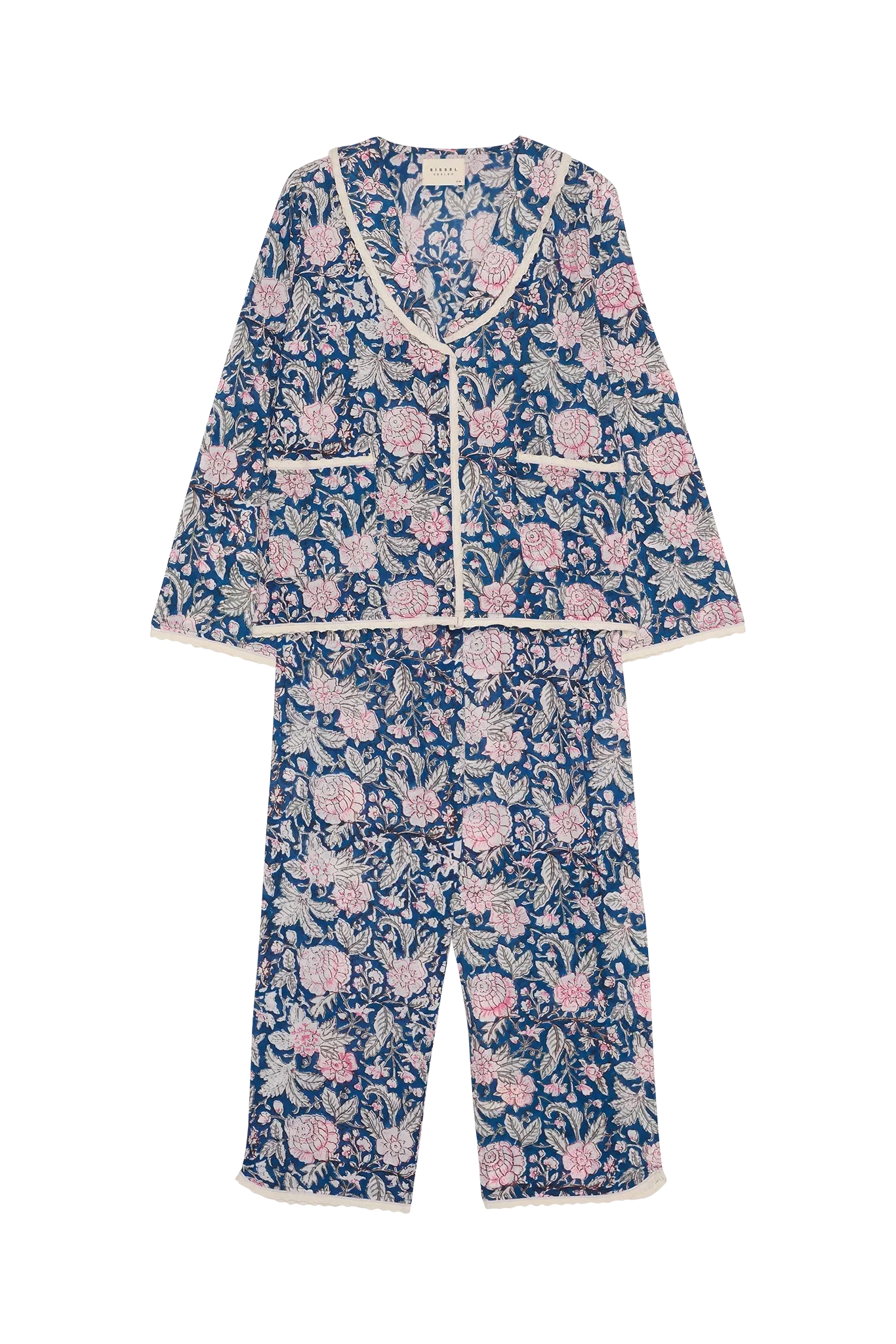 Sissel Edelbo - Nattøjssæt - Blue Blossom - Neva sss