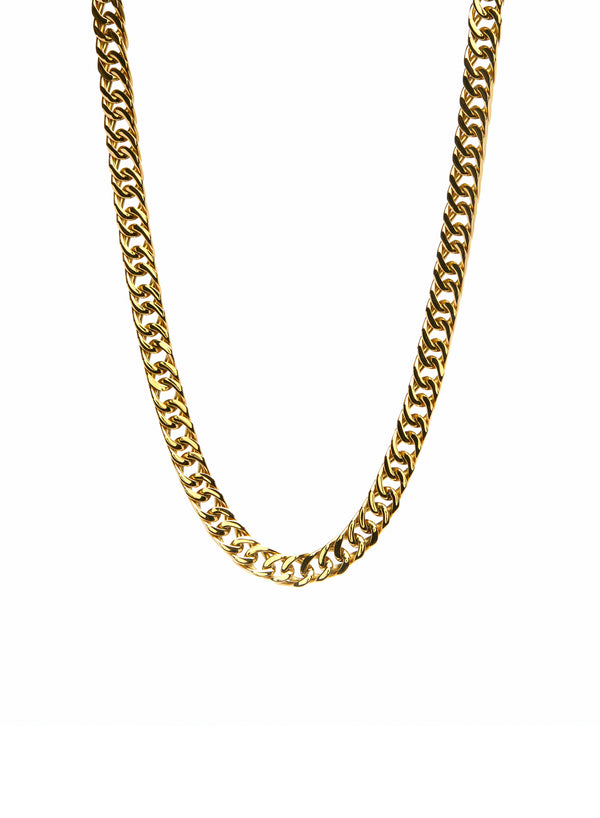 Nine Chain Necklace Gold