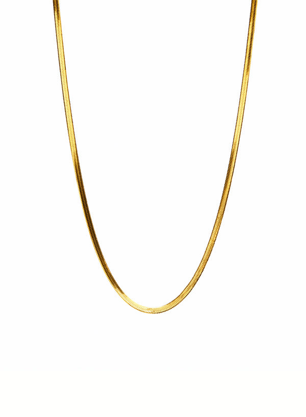 Nine Thin Snake Necklace Gold
