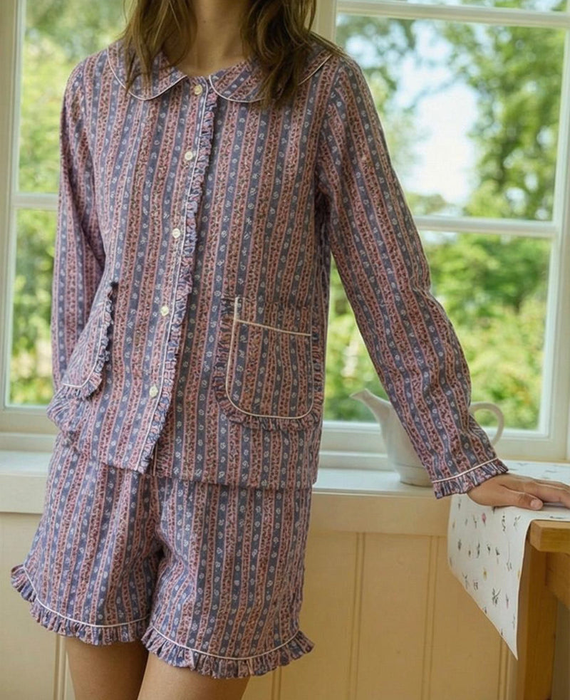 Sissel Edelbo - Nattøjssæt - Nuvena - Blue Stripes