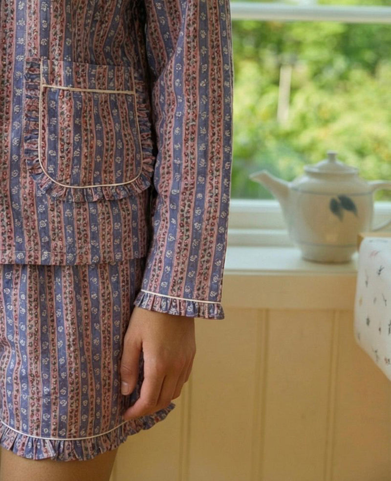 Sissel Edelbo - Nattøjssæt - Nuvena - Blue Stripes