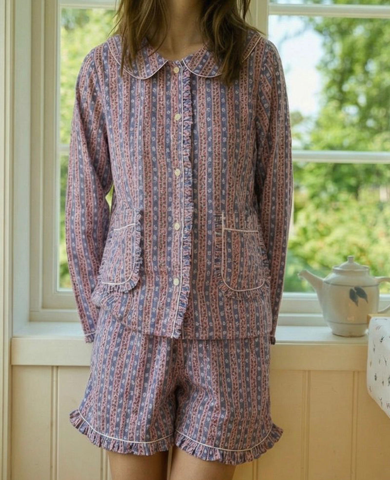 Sissel Edelbo - Nattøjssæt - Nuvena - Blue Stripes