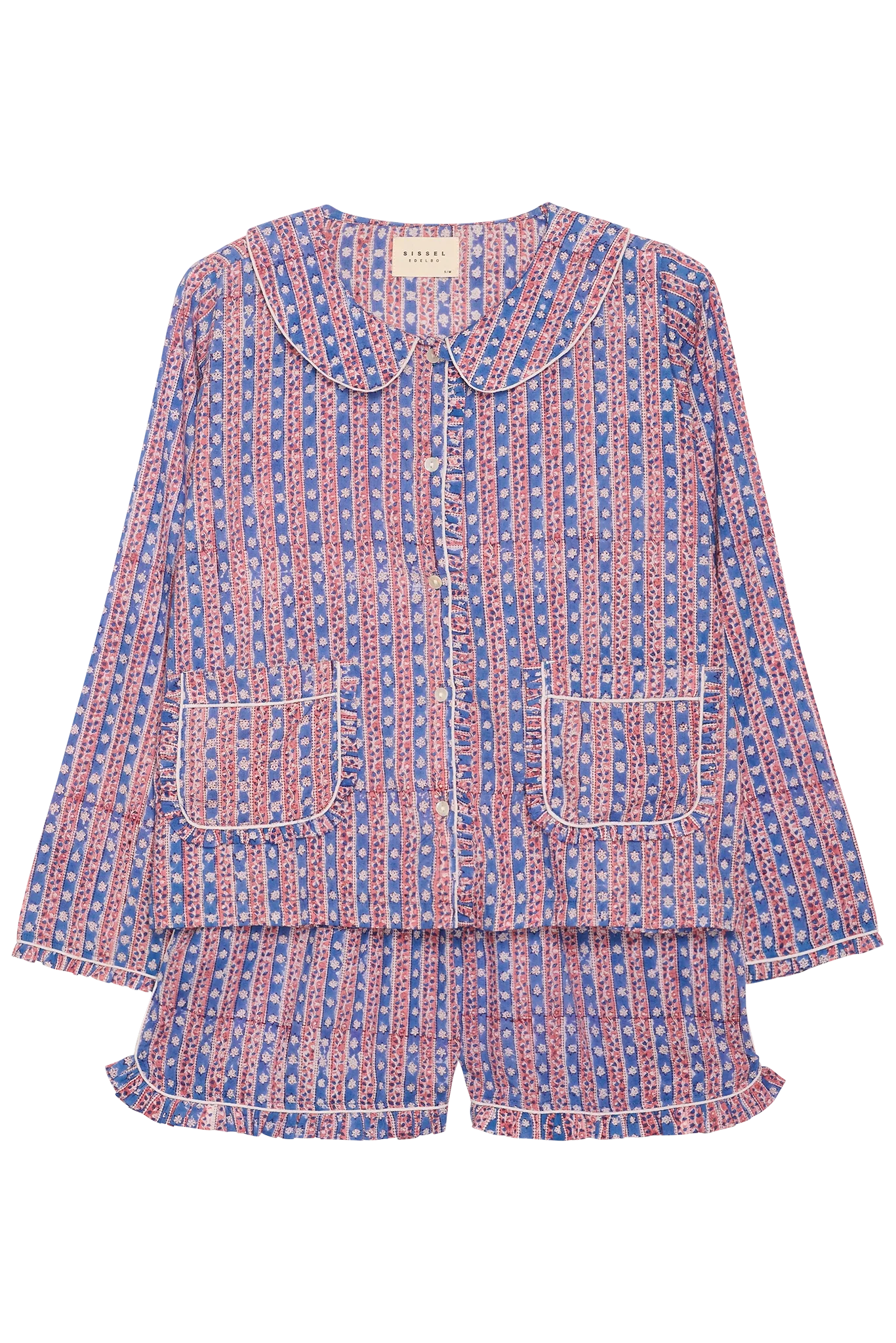 Sissel Edelbo - Nattøjssæt - Nuvena - Blue Stripes