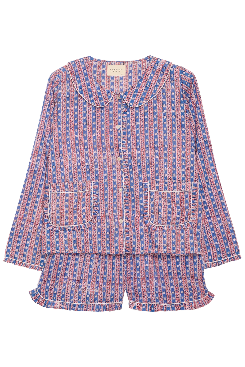 Sissel Edelbo - Nattøjssæt - Nuvena - Blue Stripes
