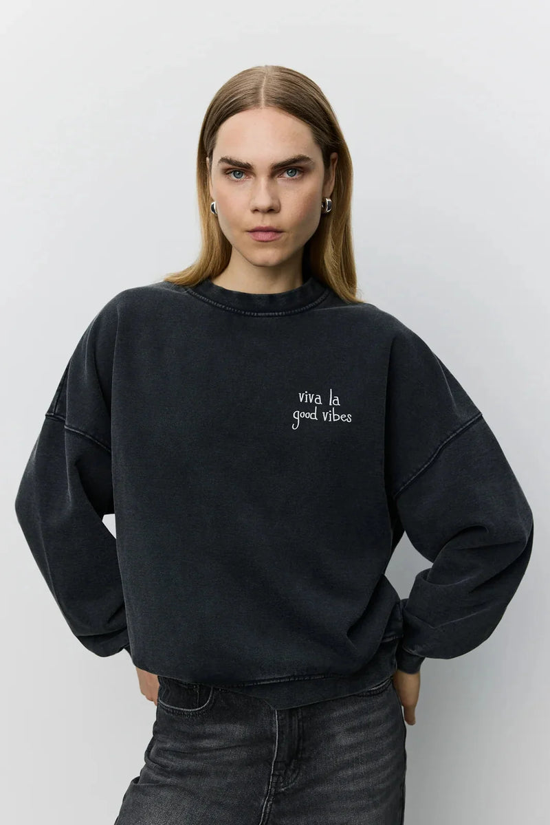Sofie Schnoor Women - Sweatshirt - Washed Black - Parossw