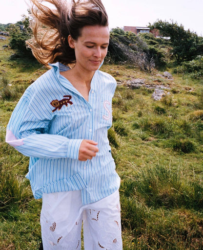 Sissel Edelbo - Skjorte - Green Stripes - Pil