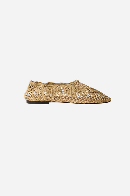 Odissi - Ballerina - Beige - Iris Crocheted Flat