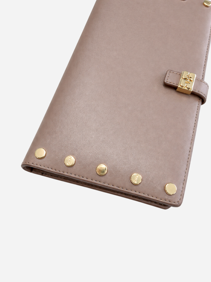 Ganni - Pung - Coca Mocha - Long Slim Wallet Studs