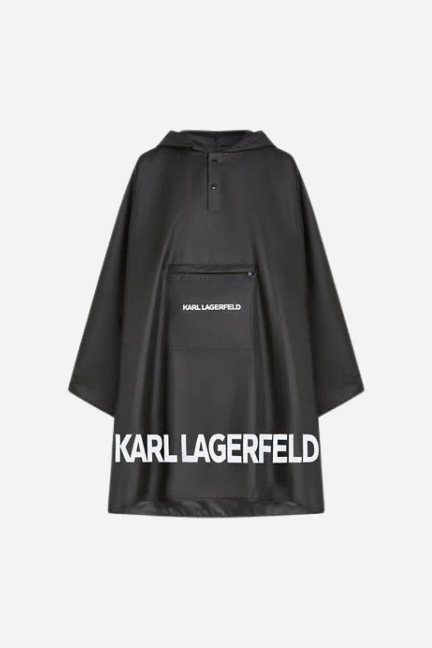 Karl Lagerfeld - Poncho - Sort - Packable Poncho