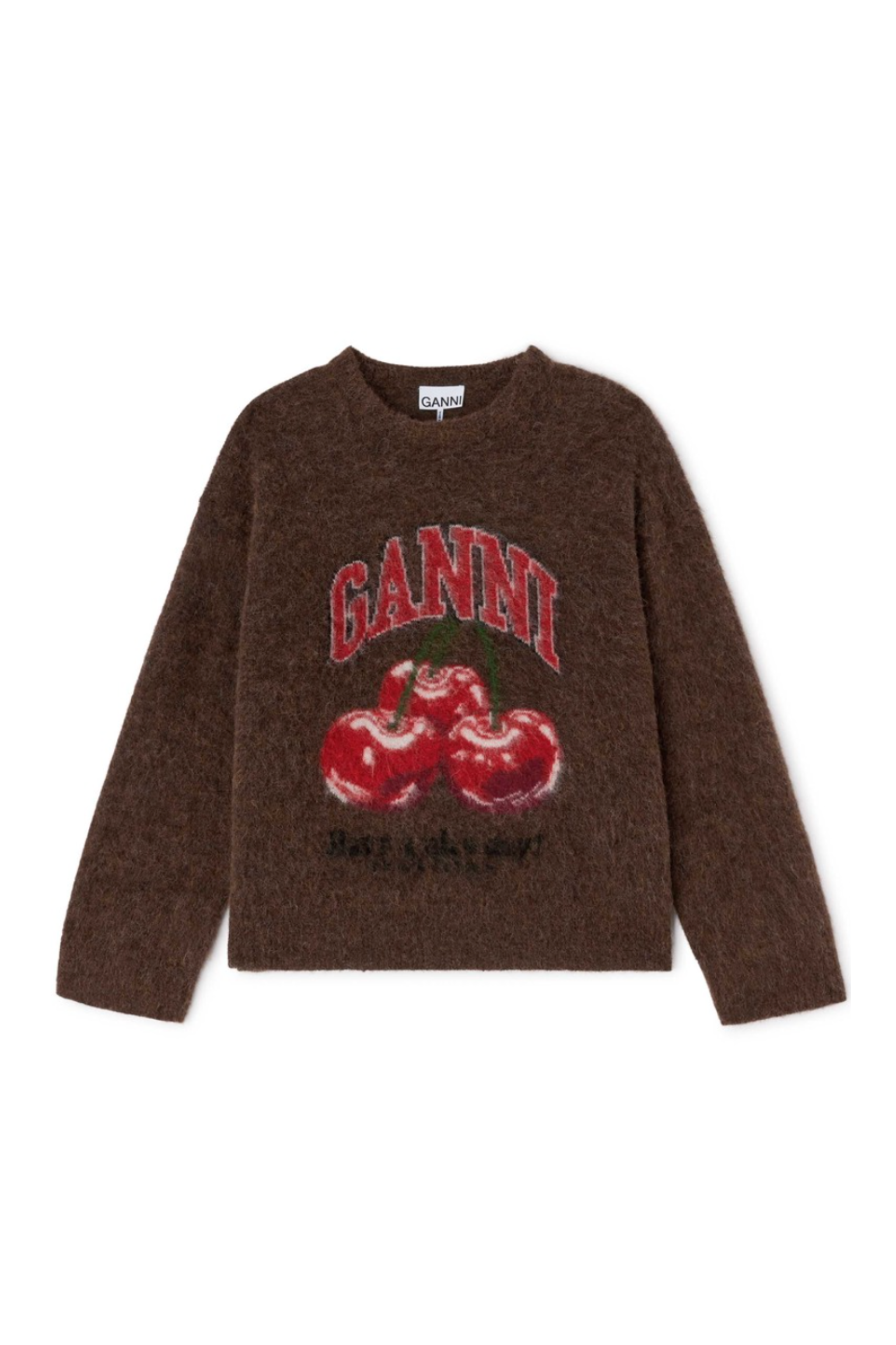 GANNI - Sweater - Coffee - Alpaca Cherry