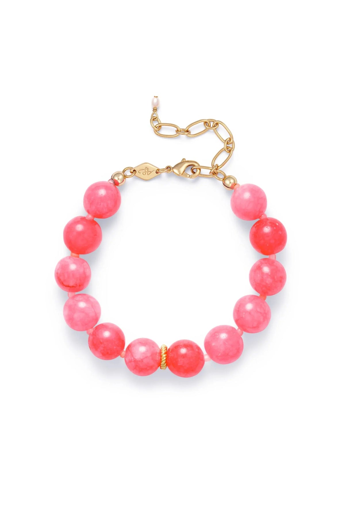 Anni Lu - Armbånd - Pink - Ball bracelet bubblegum