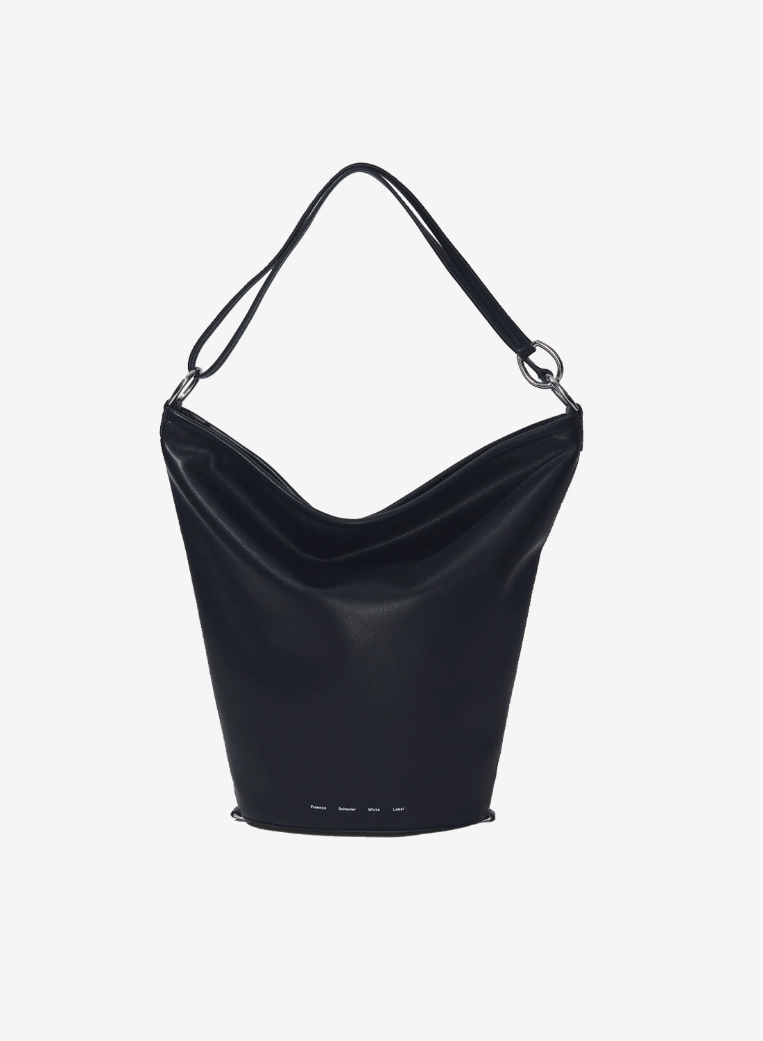 Proenza Schouler White Label Spring Bucket Bag In Leather Black