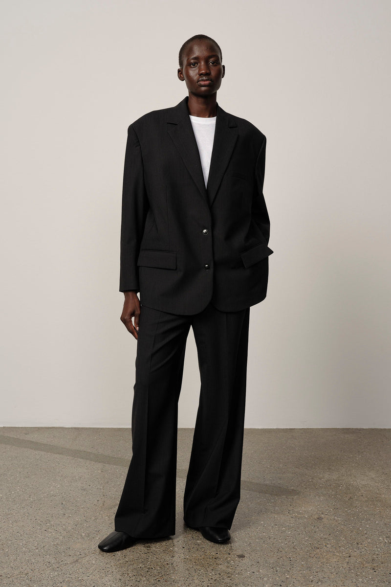 Herskind - Oversized Blazer - Grey Pinstripe - Rui