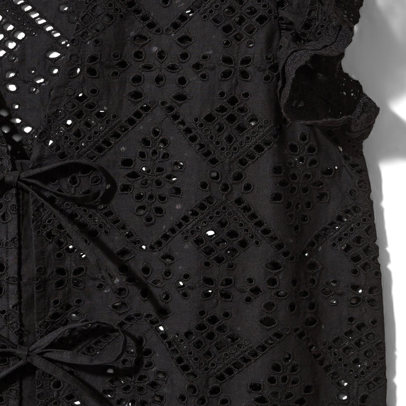 Sofie Schnoor - Top - Broderi anglaise - Black - Willie