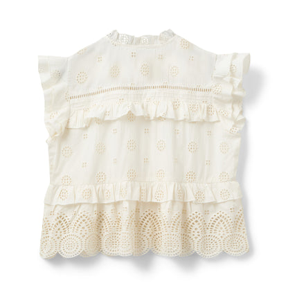 Sofie Schnoor - Top - Broderi anglaise - Off white - Hazel