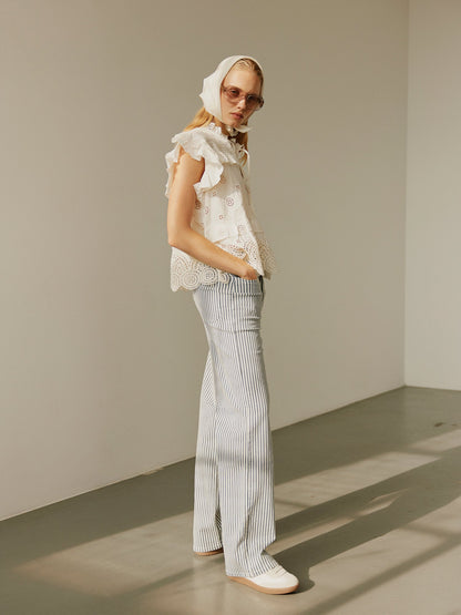 Sofie Schnoor - Top - Broderi anglaise - Off white - Hazel