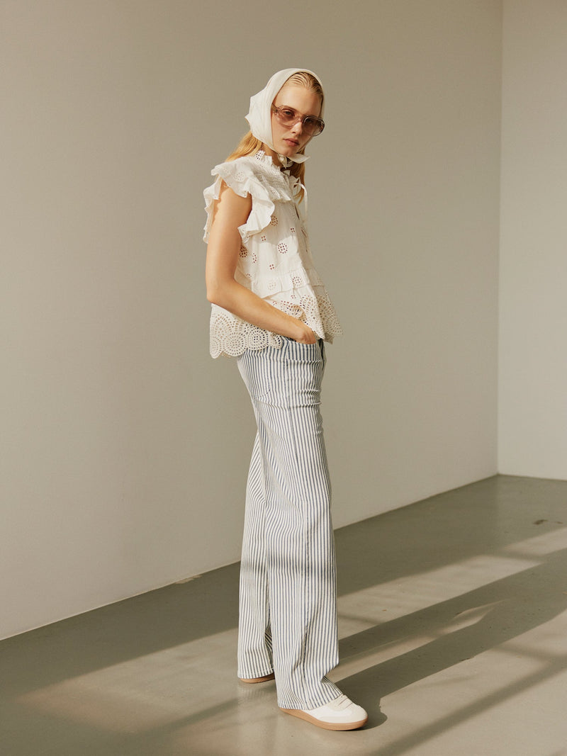Sofie Schnoor - Top - Broderi anglaise - Off white - Hazel