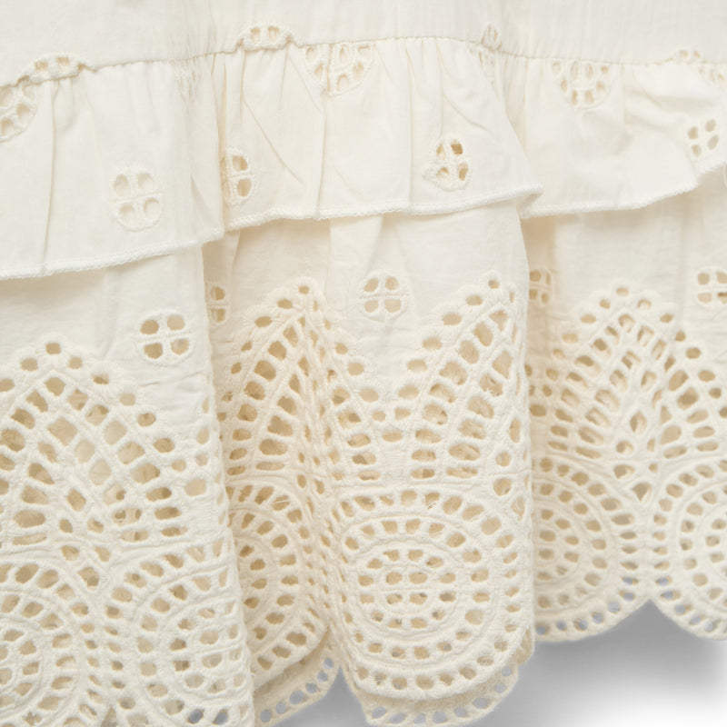 Sofie Schnoor - Top - Broderi anglaise - Off white - Hazel