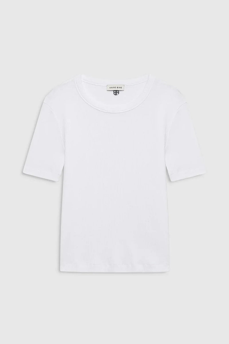 Anine Bing - T-shirt - White - Sixtine Tee Short Sleeve
