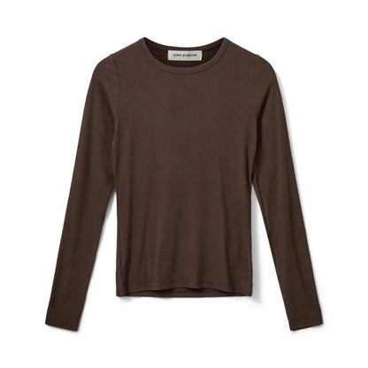 Sofie Schnoor - Langærmet viskose bluse - Brown - Petricia - Stilkompagniet.dk