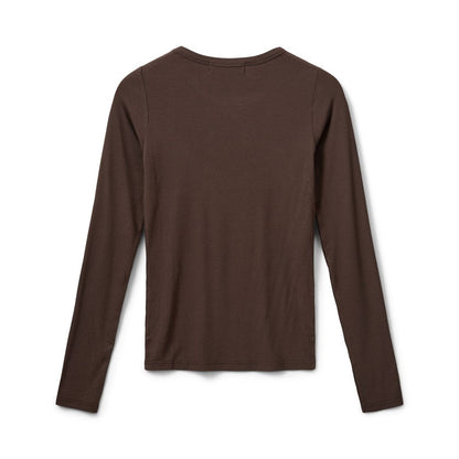 Sofie Schnoor - Langærmet viskose bluse - Brown - Petricia