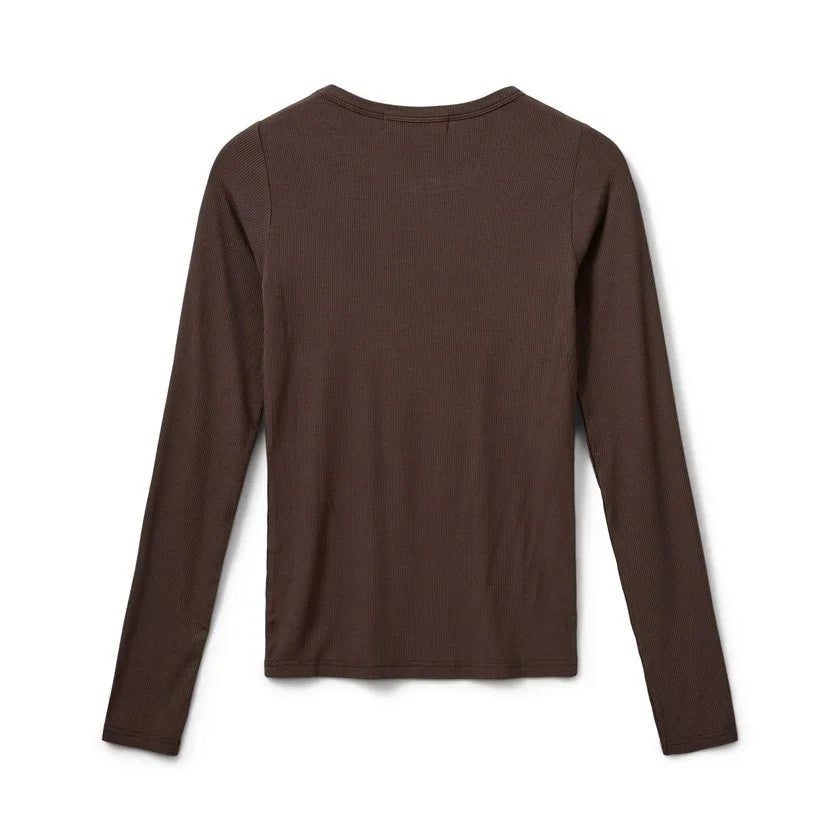Sofie Schnoor - Langærmet viskose bluse - Brown - Petricia - Stilkompagniet.dk
