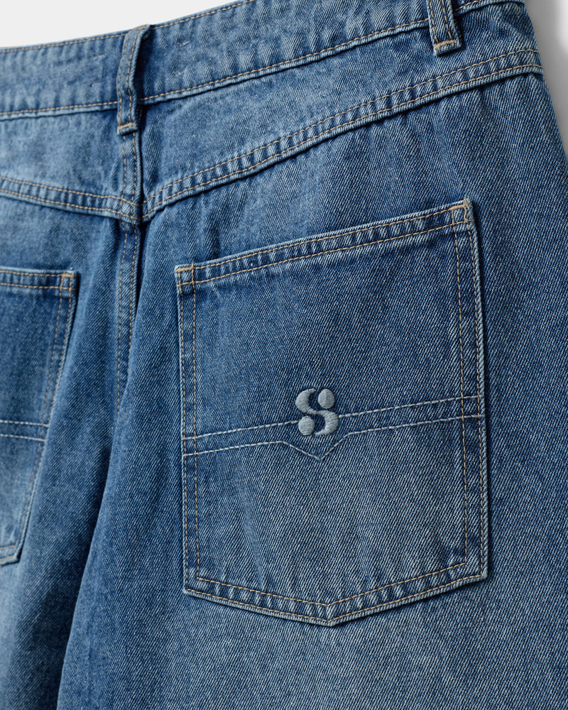 Sofie Schnoor - Shorts - Denim Blue - Stokesw Oversized