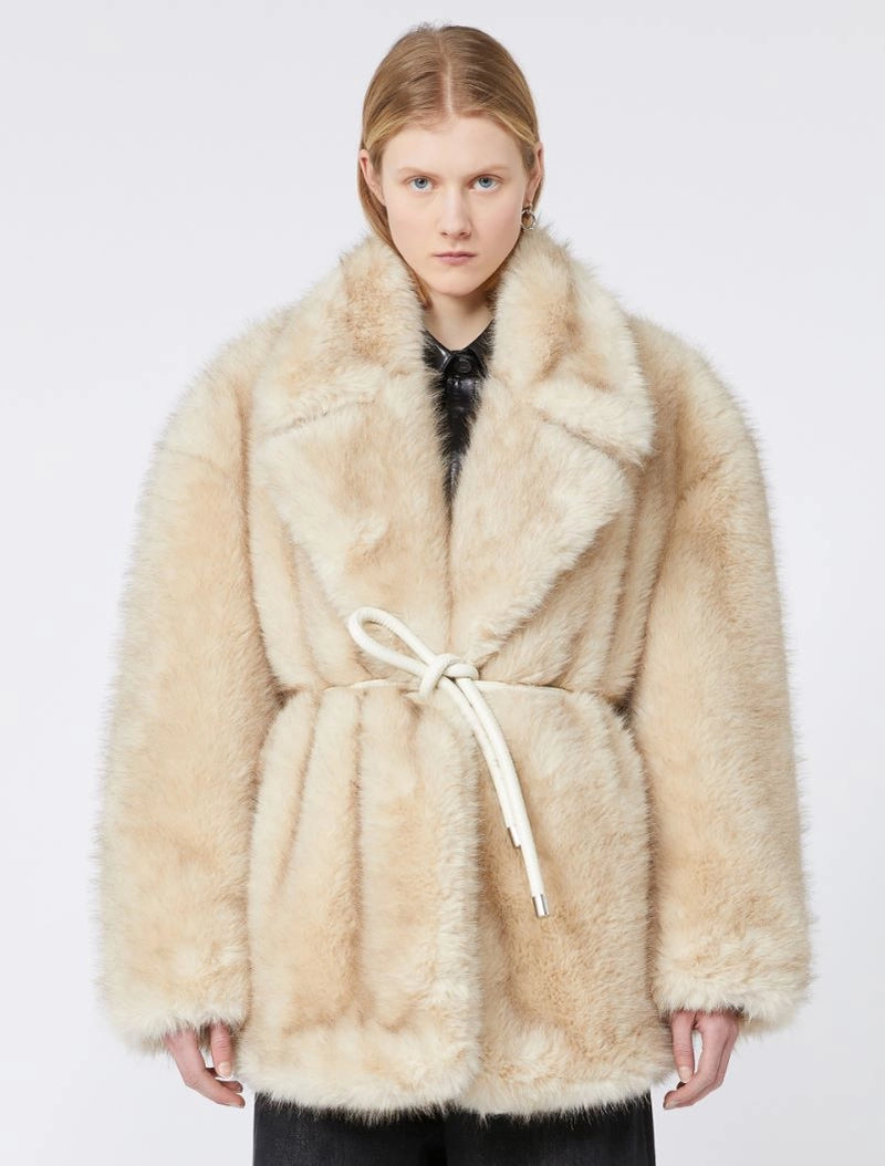 Sportmax - Pels Jakke - Beige - Rosaria