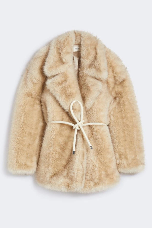 Sportmax - Pels Jakke - Beige - Rosaria