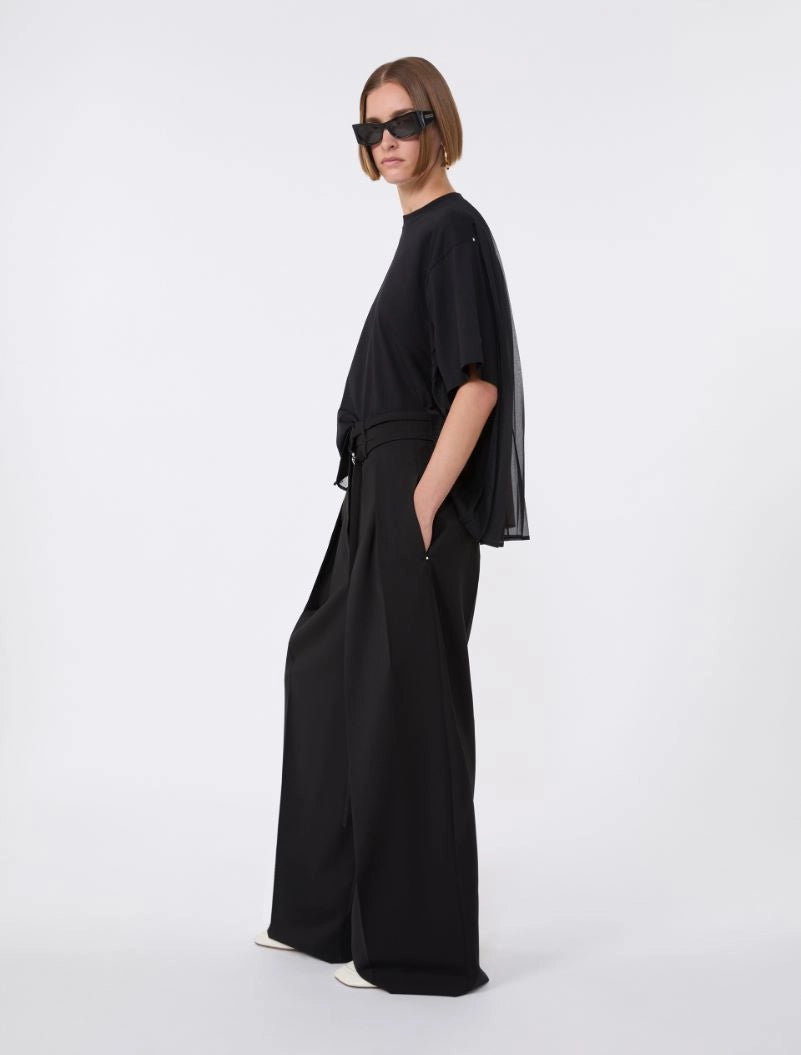 Sportmax - T-shirt - Black - Spiga