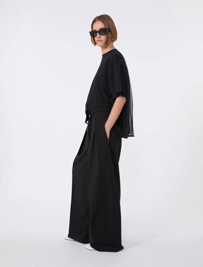 Sportmax - T-shirt - Black - Spiga