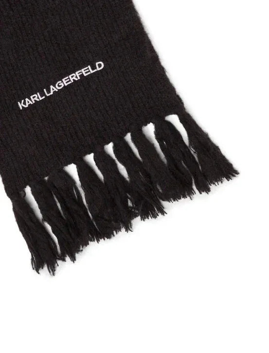 Karl lagerfeld - Halstørklæde - Black - ESSENTIAL KNIT SCARF - Stilkompagniet.dk