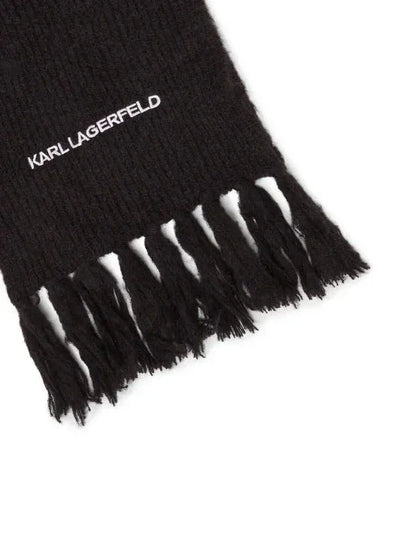 Karl lagerfeld - Halstørklæde - Black - ESSENTIAL KNIT SCARF - Stilkompagniet.dk
