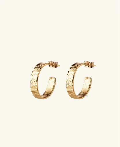 Andcopenhagen Jewelry - Øreringe hoops - 18 karat guldbelagte 925 sterlingsølv - Isobel
