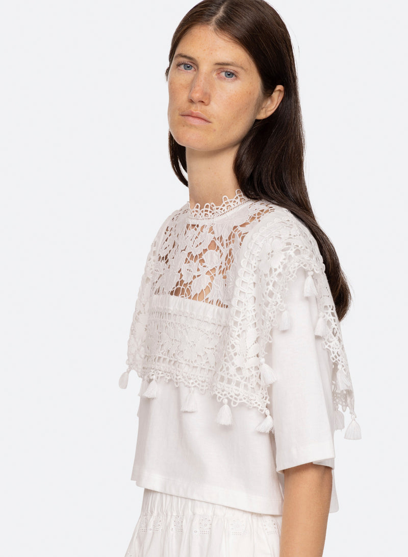 Sea New York Joah Embroidery T-shirt White