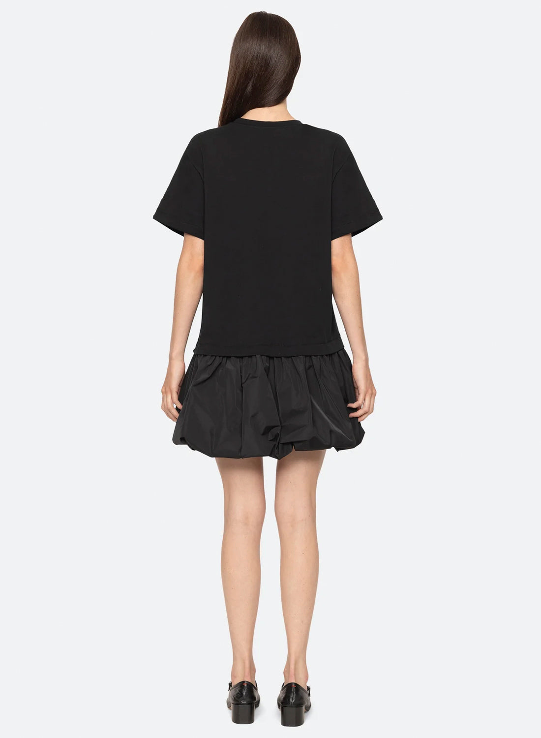 Sea Newyork Belen Taffeta T-shirt Bubble Dress Black