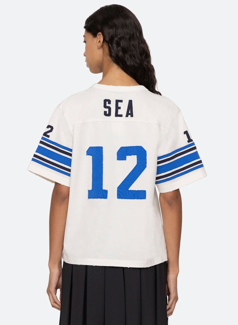 Sea New york Finnley Football Graphic T-shirt White