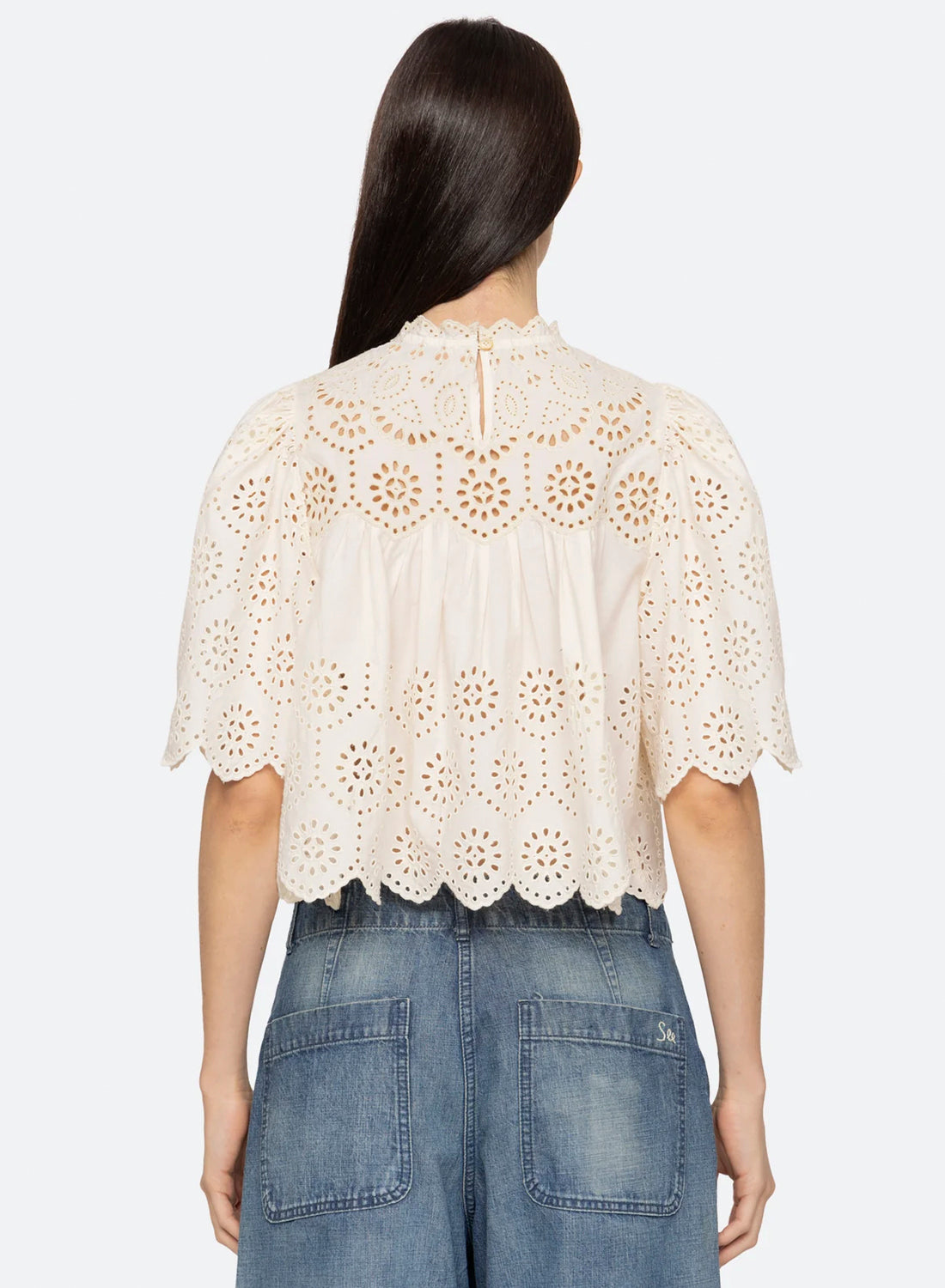 Sea Newyork Lainey Embroidery S/SLV Top (D1) Cream