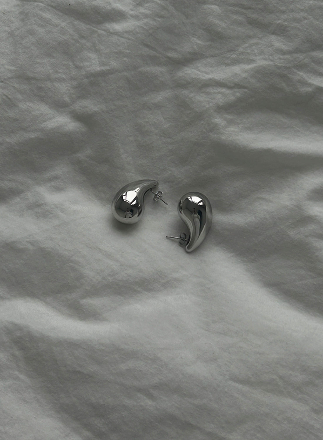 Nine Big Drop Earrings Silver