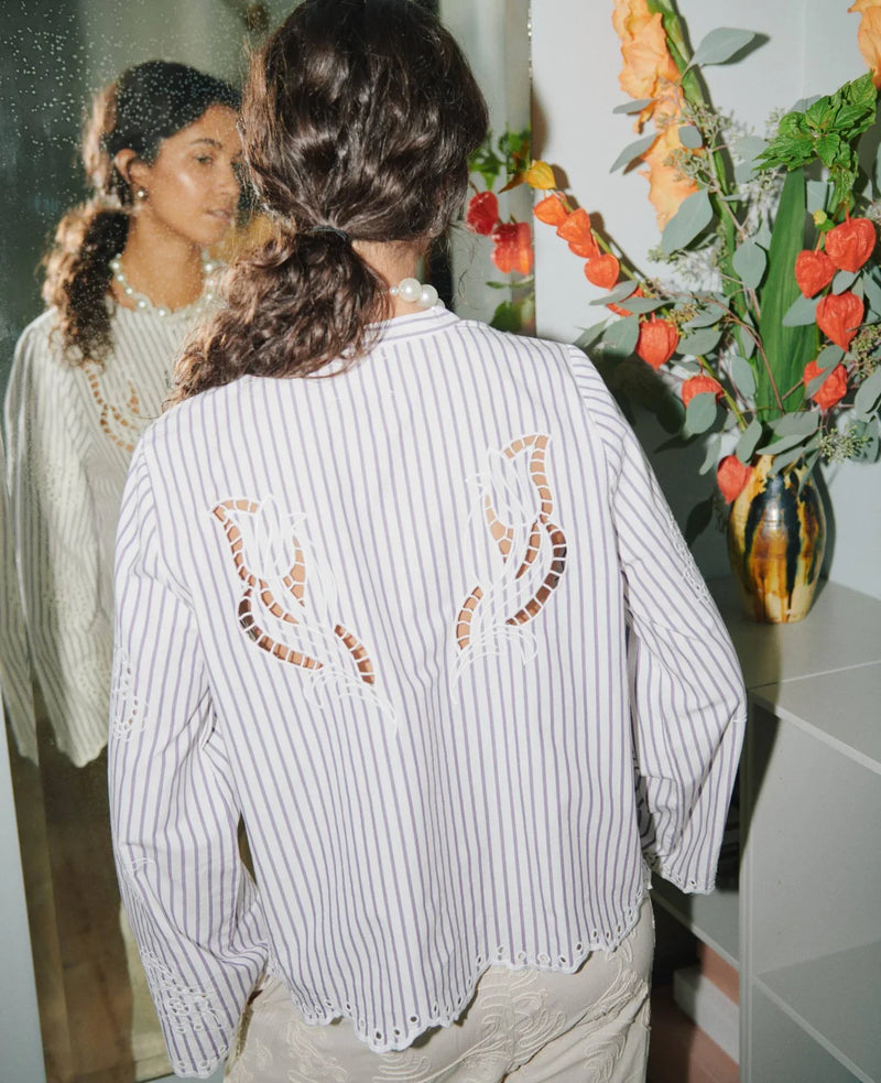 Sissel Edelbo - Skjorte - Purple Stripe - Cecilie