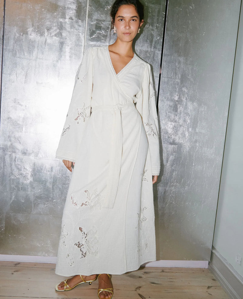 Sissel Edelbo - Kjole - Off white - Winfrey Wrap Dress