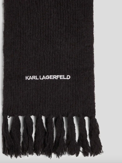 Karl lagerfeld - Halstørklæde - Black - ESSENTIAL KNIT SCARF - Stilkompagniet.dk