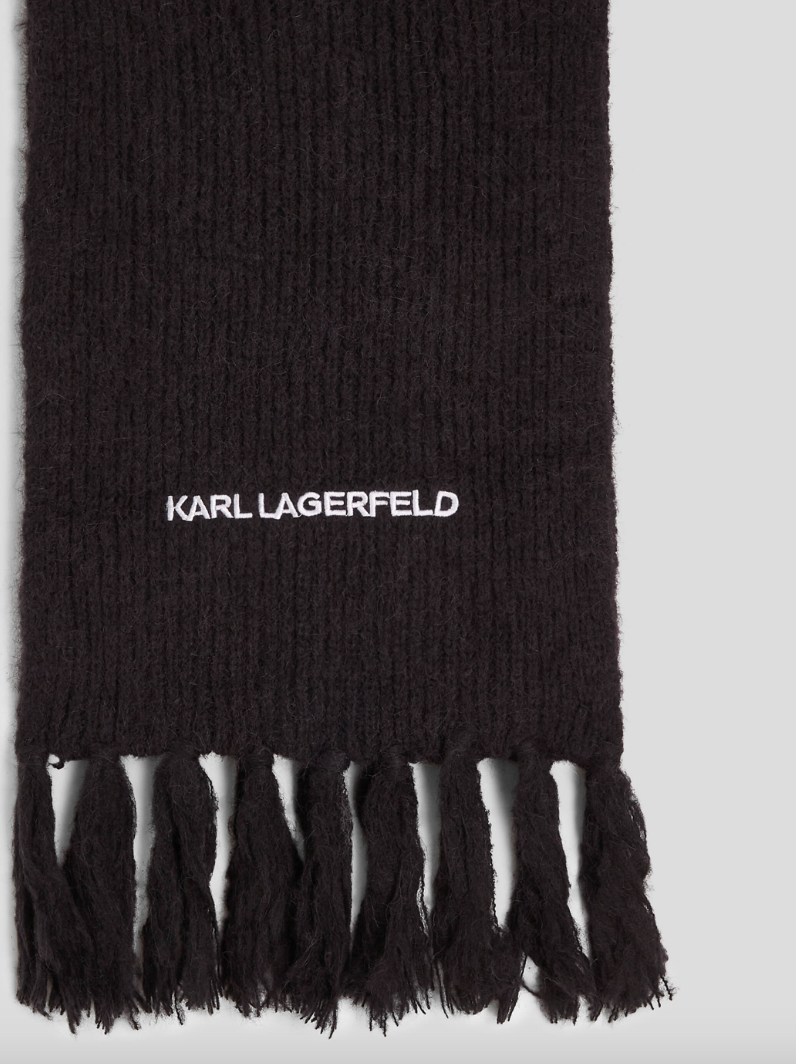 Karl lagerfeld - Halstørklæde - Black - ESSENTIAL KNIT SCARF